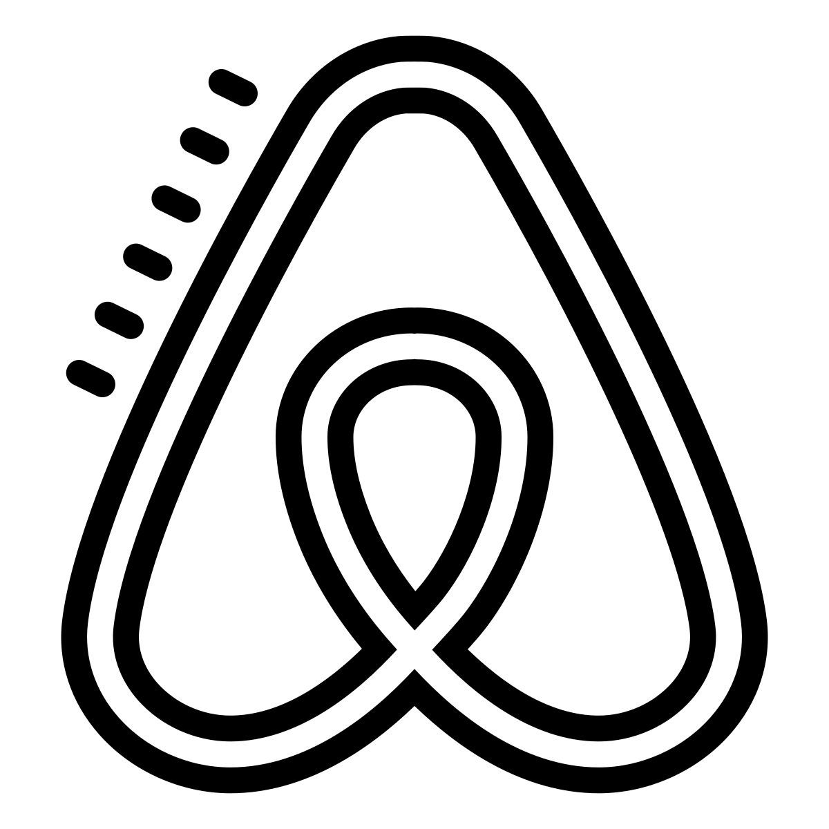 cute outline style airbnb icon