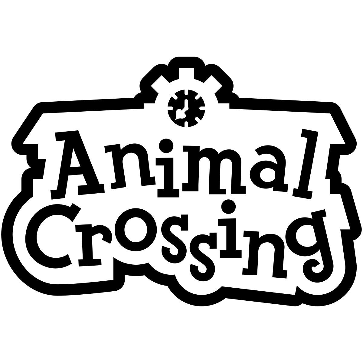 cute outline style cruce de animales icon