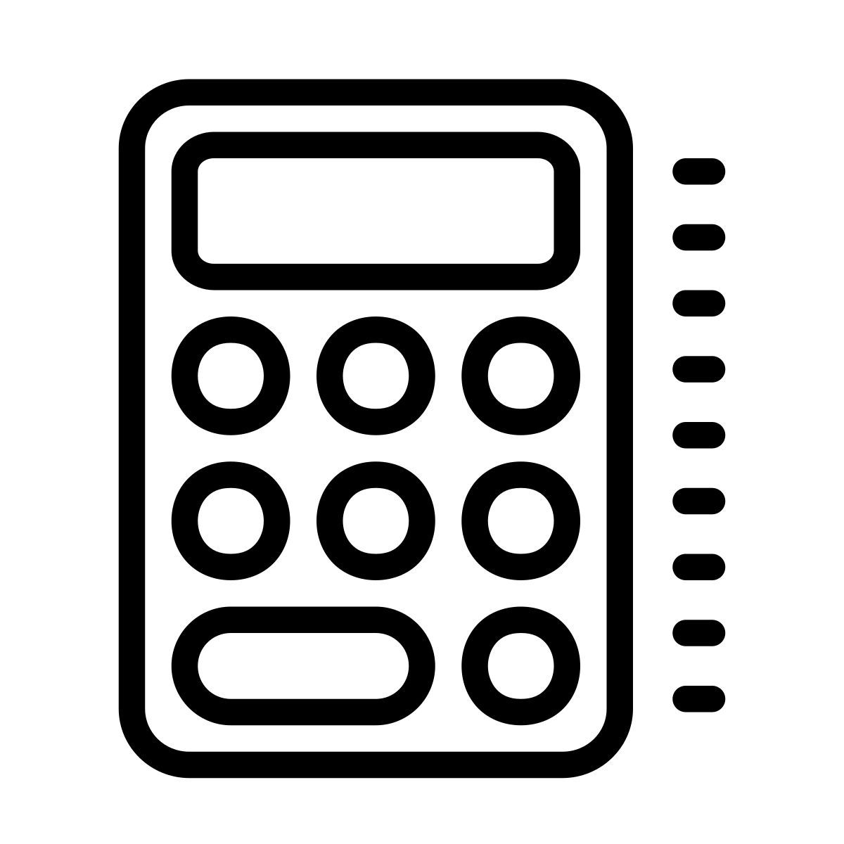 cute outline style 苹果计算器 icon