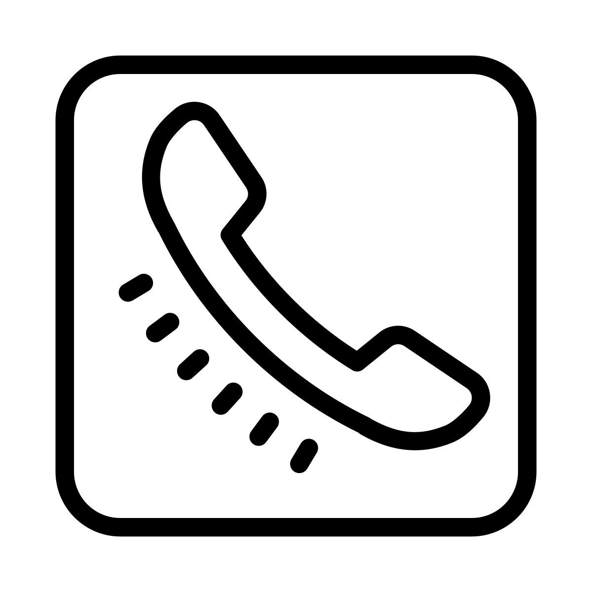 cute outline style telefono apple icon