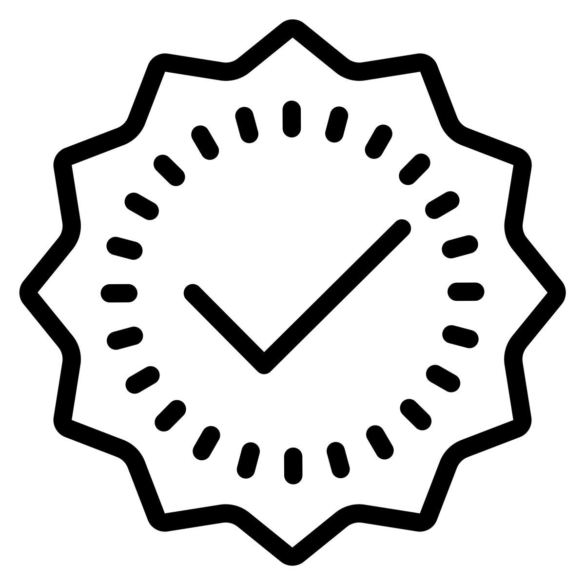 cute outline style aprobación icon