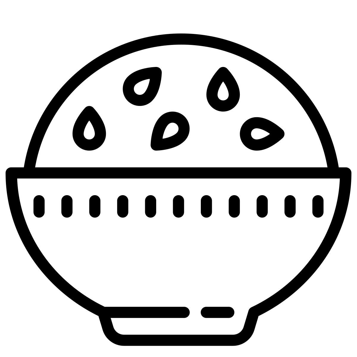 cute outline style semillas de sesamo negro icon