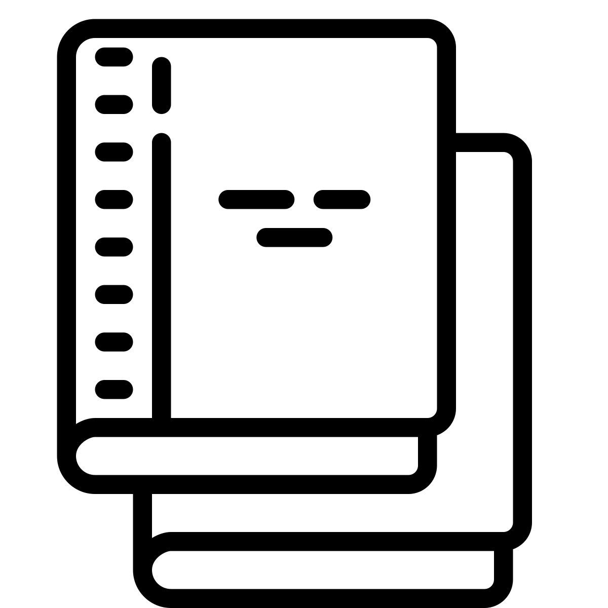 cute outline style books icon