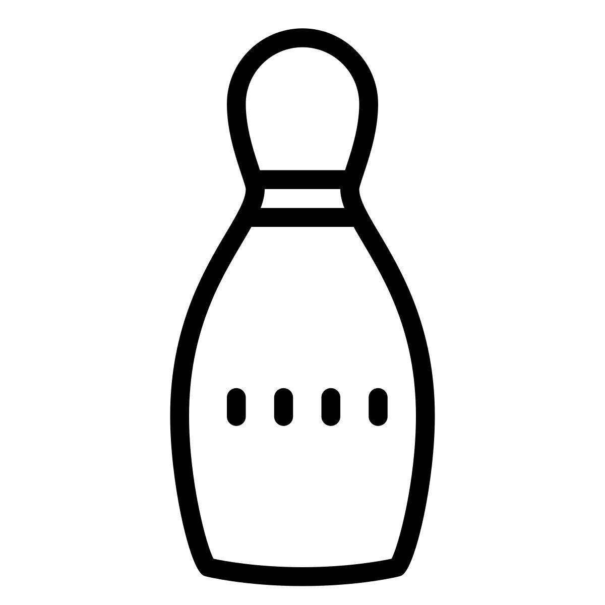 cute outline style 保龄球 icon