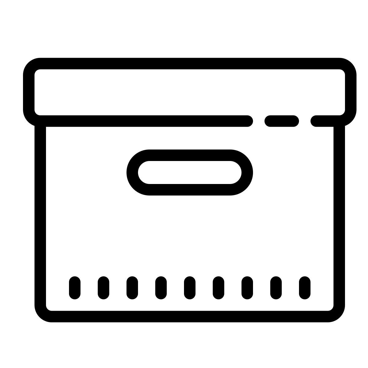 cute outline style box icon