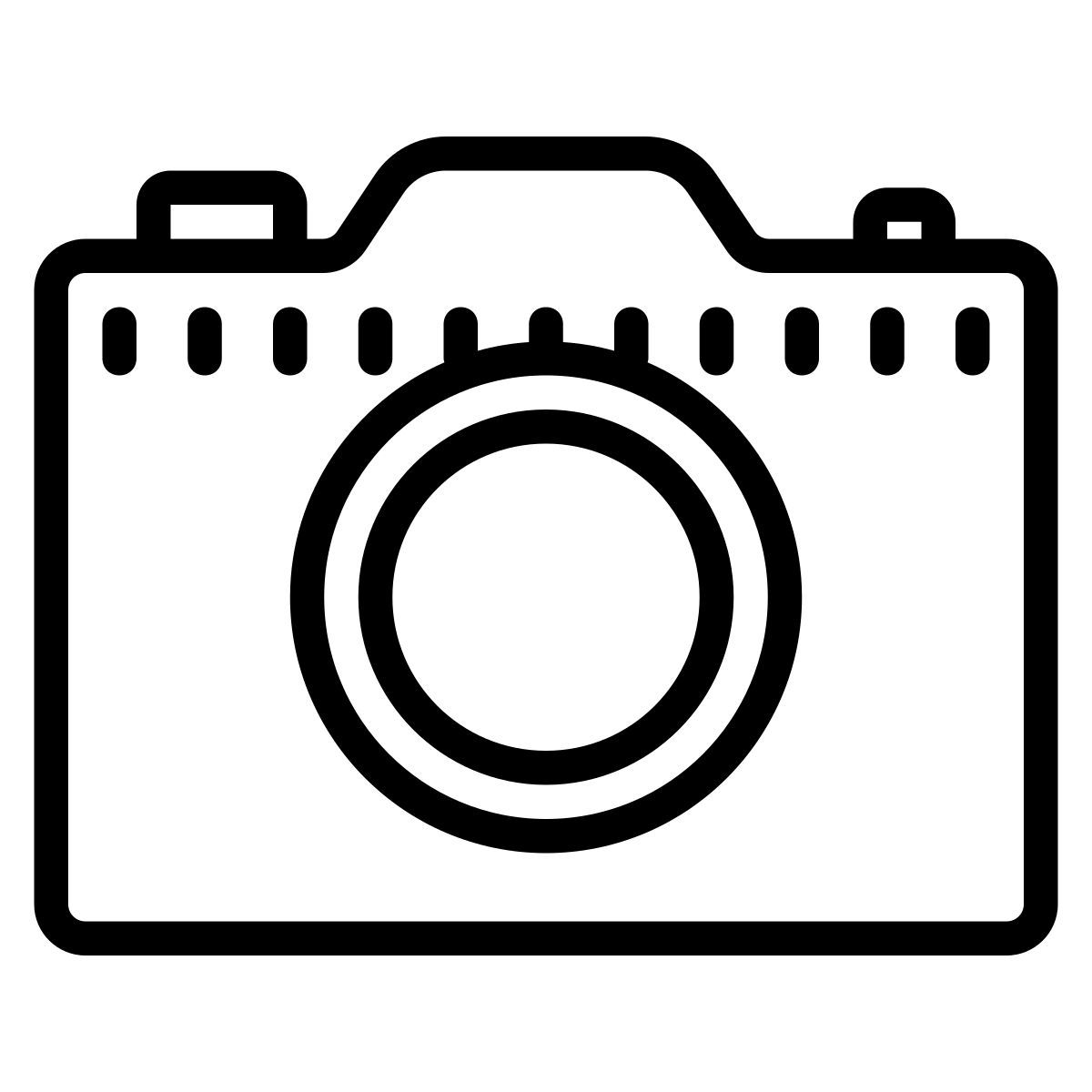 cute outline style camera icon