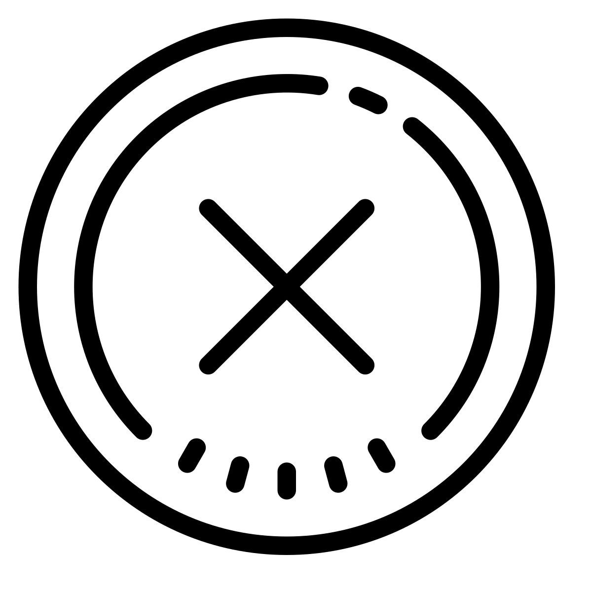 cute outline style cancelar icon