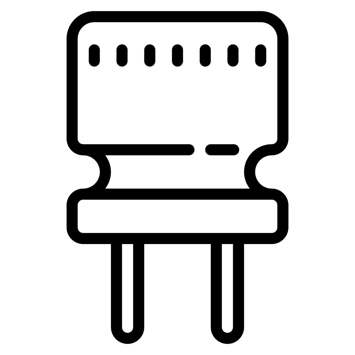 cute outline style kondensator icon