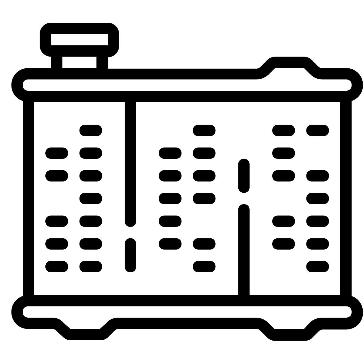 cute outline style radiateur de voiture icon