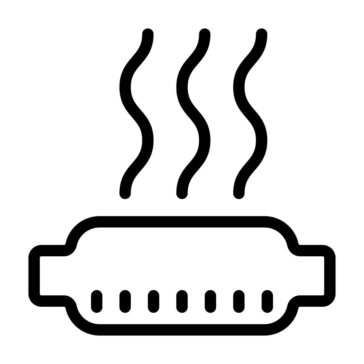 cute outline style avviso convertitore catalitico icon