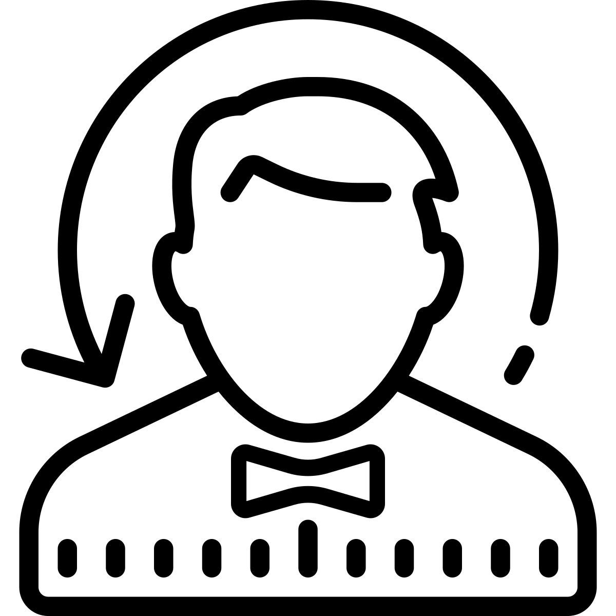 cute outline style change user icon