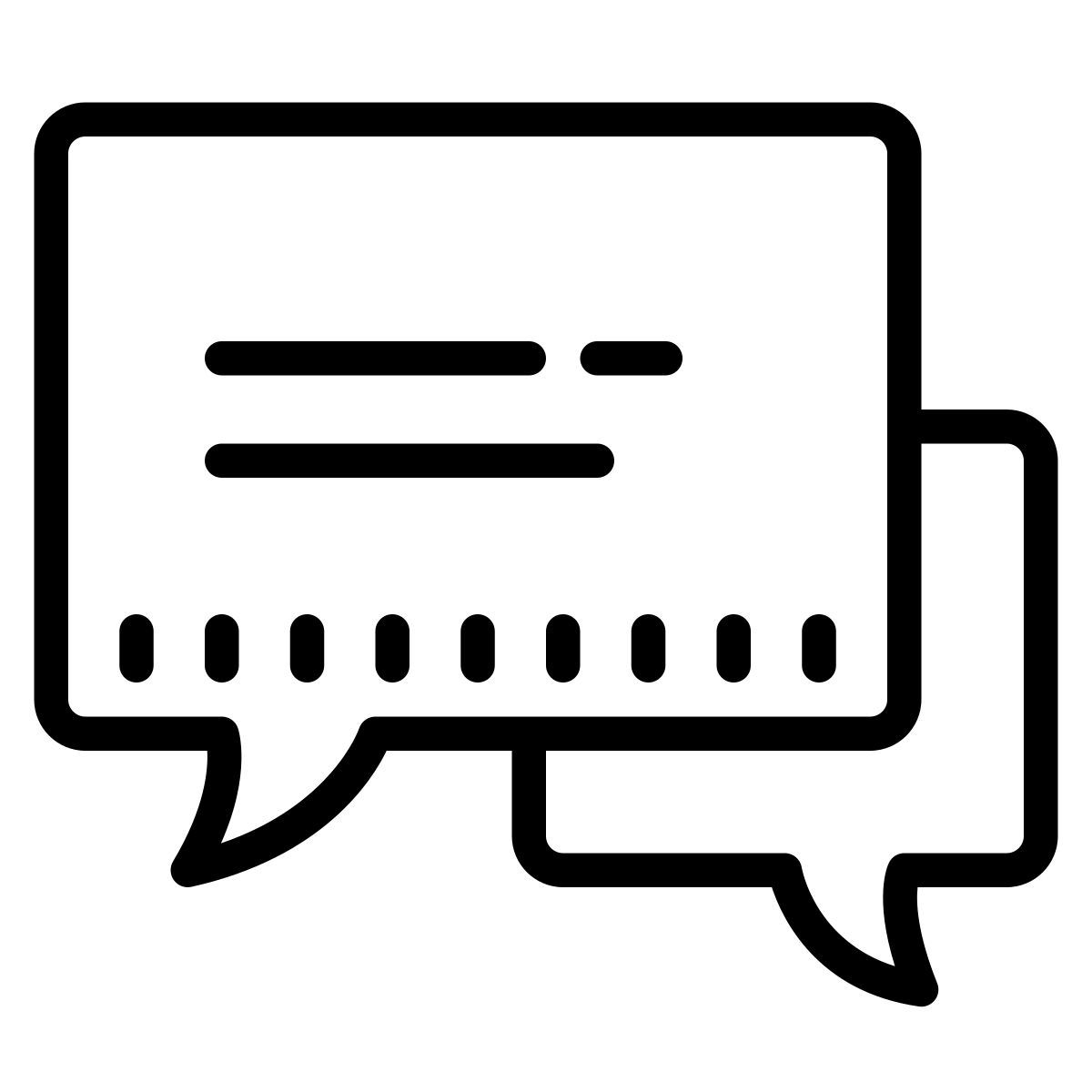 cute outline style chat icon