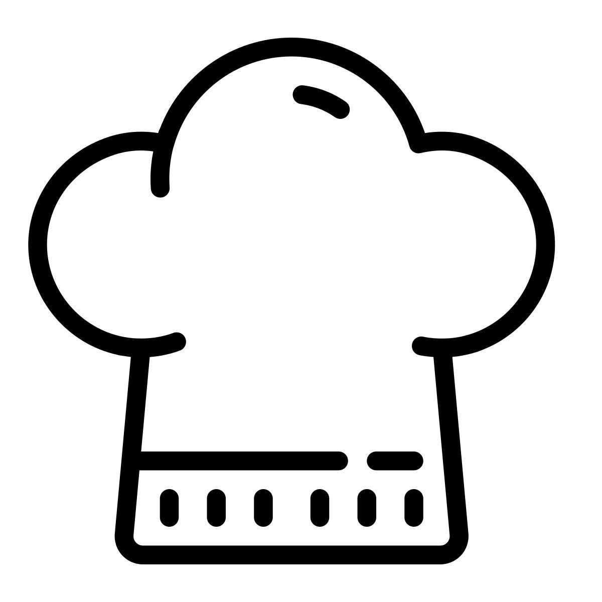 cute outline style sombrero de chef icon