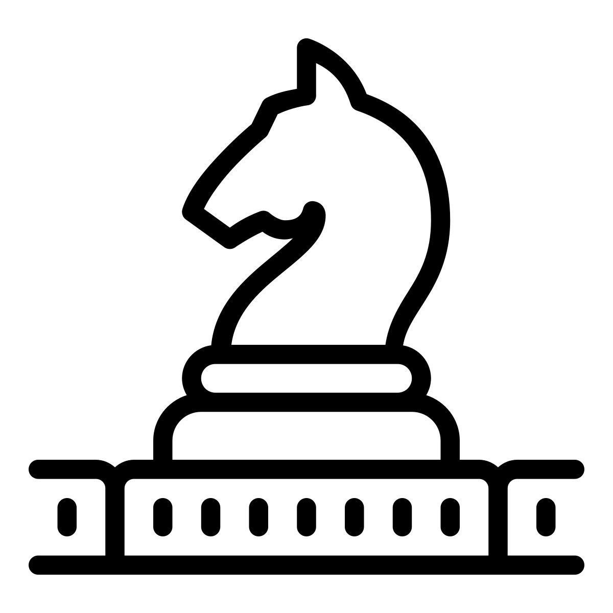 cute outline style ajedrez icon