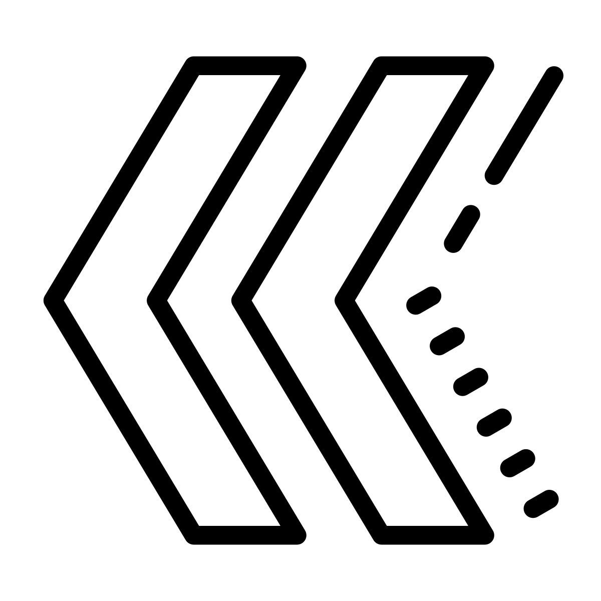 cute outline style chevron left icon