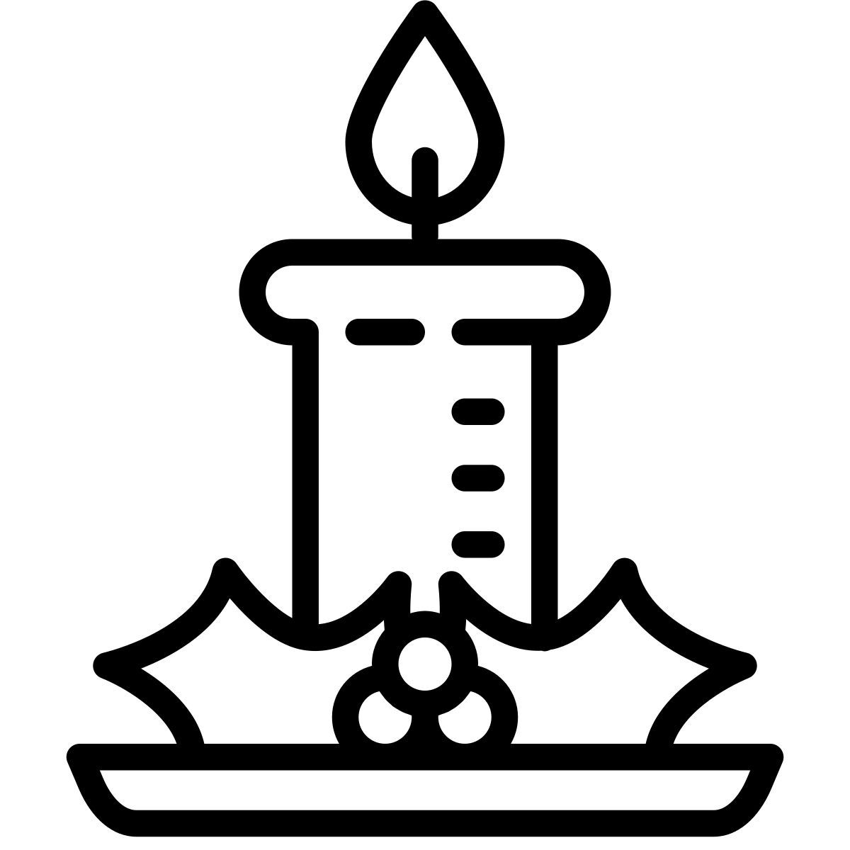 cute outline style 크리스마스 캔들 icon