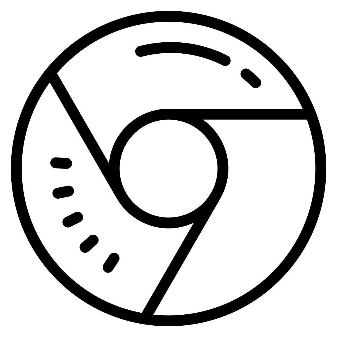 cute outline style chrome icon