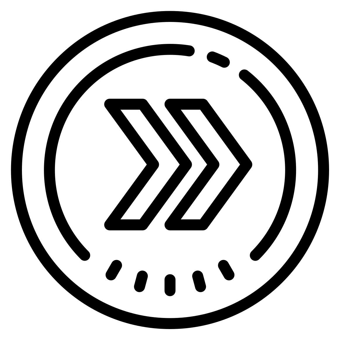 cute outline style next page icon