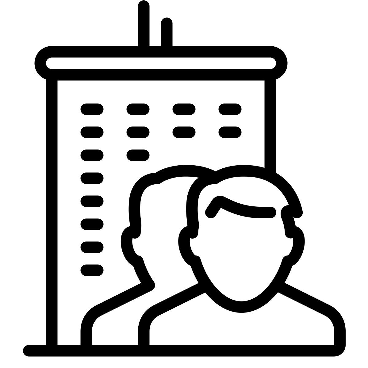 cute outline style cliente de empresa icon