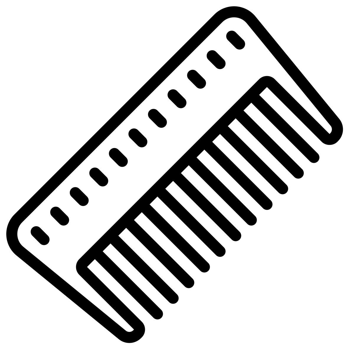 cute outline style pettine icon