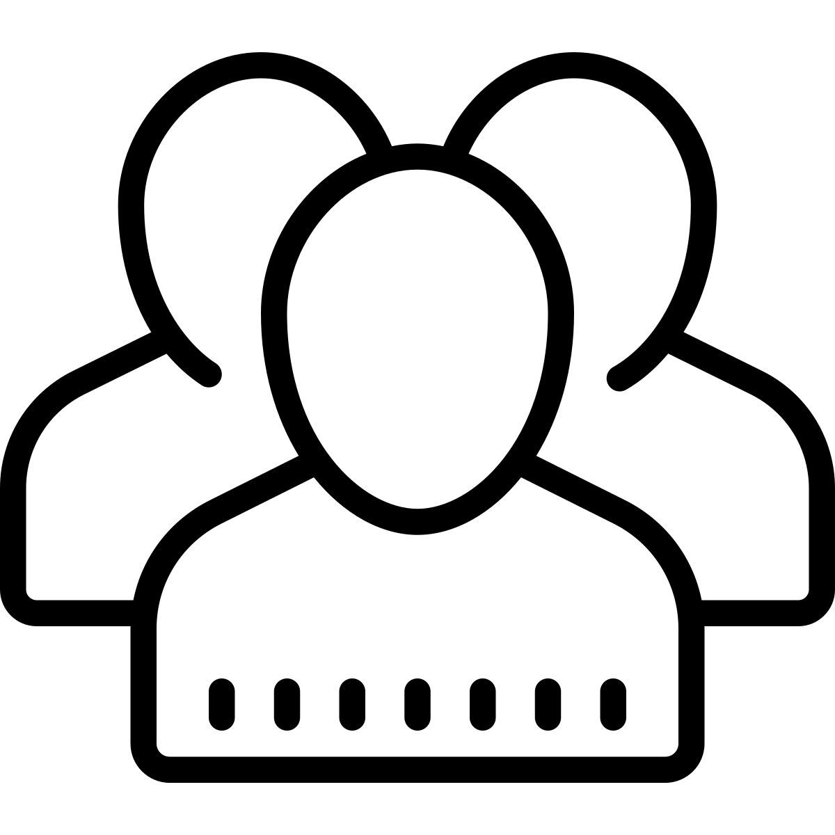 cute outline style konferenztelefonat icon