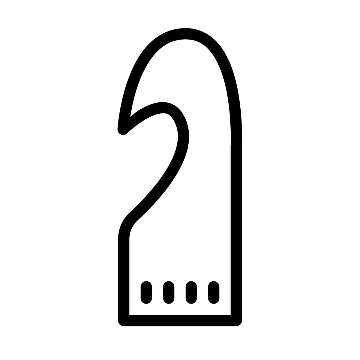 cute outline style crochet hook icon