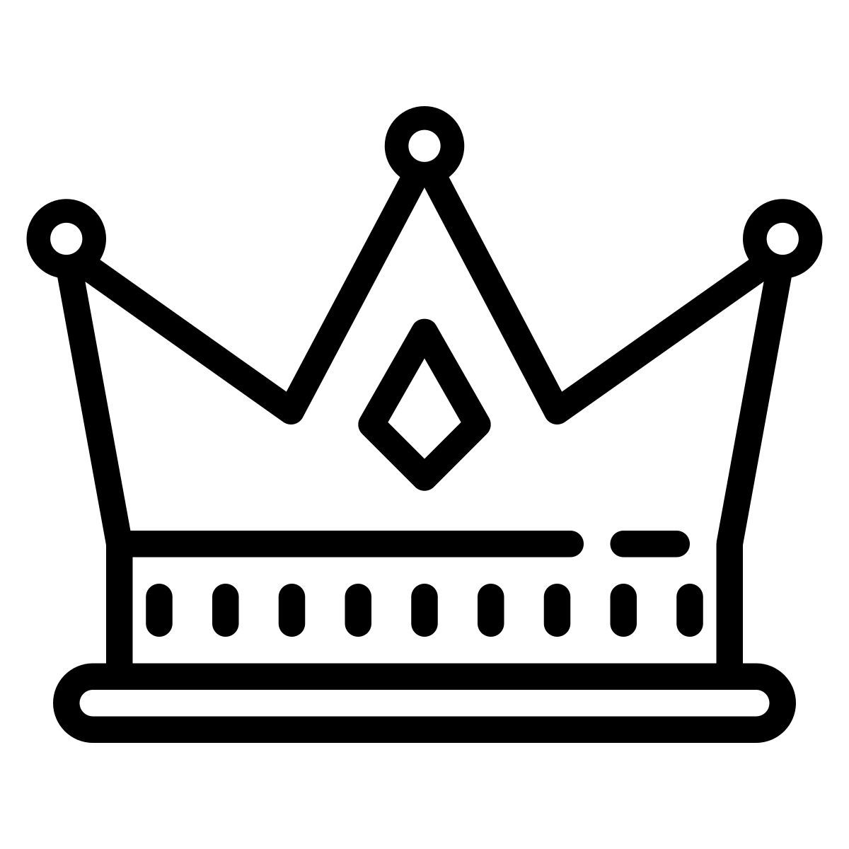 cute outline style crown icon