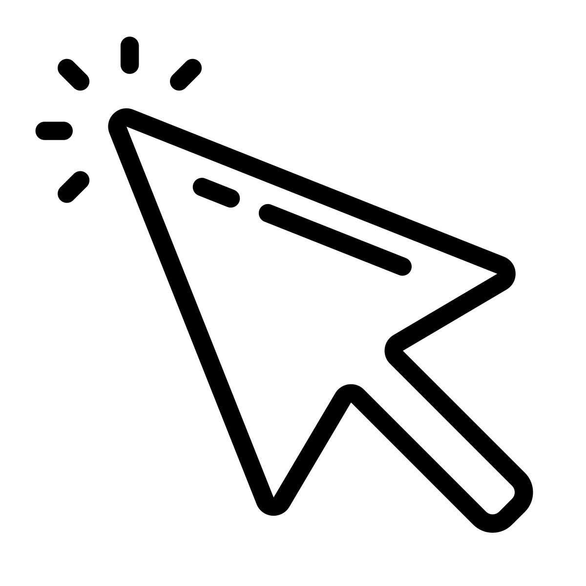 cute outline style cursor icon