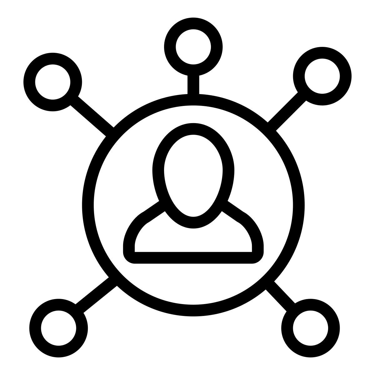 cute outline style customer insight icon