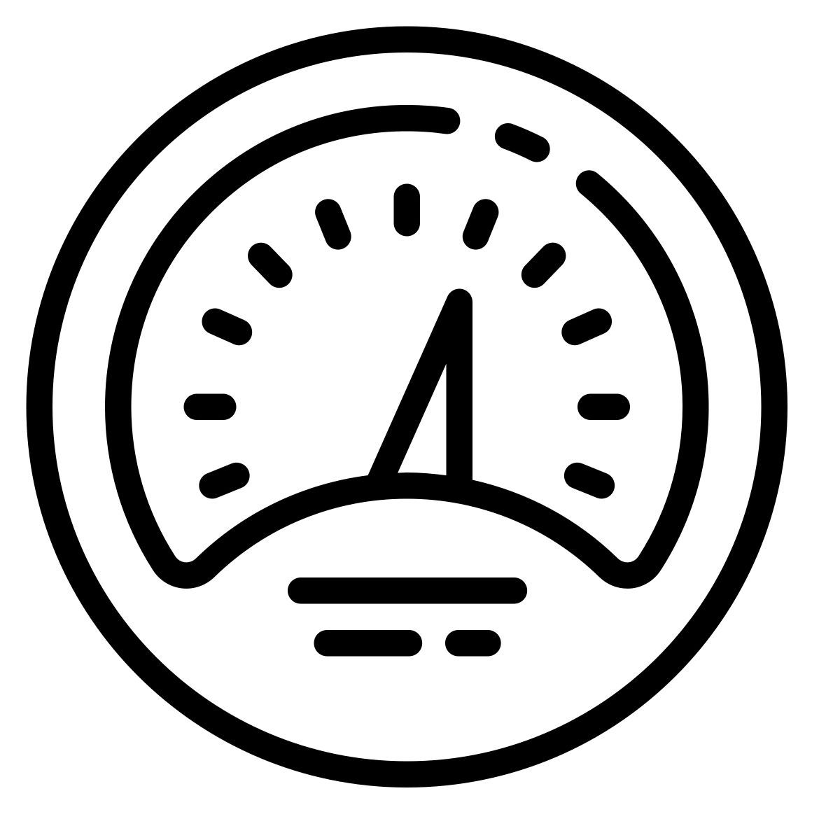 cute outline style dashboard gauge icon