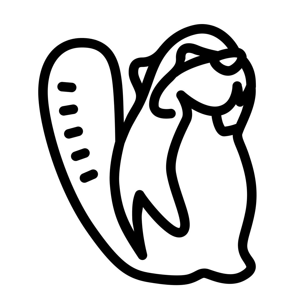 cute outline style castor icon