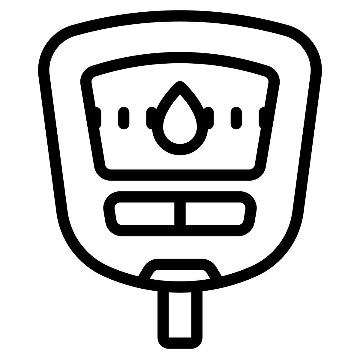 cute outline style monitor de diabetes icon