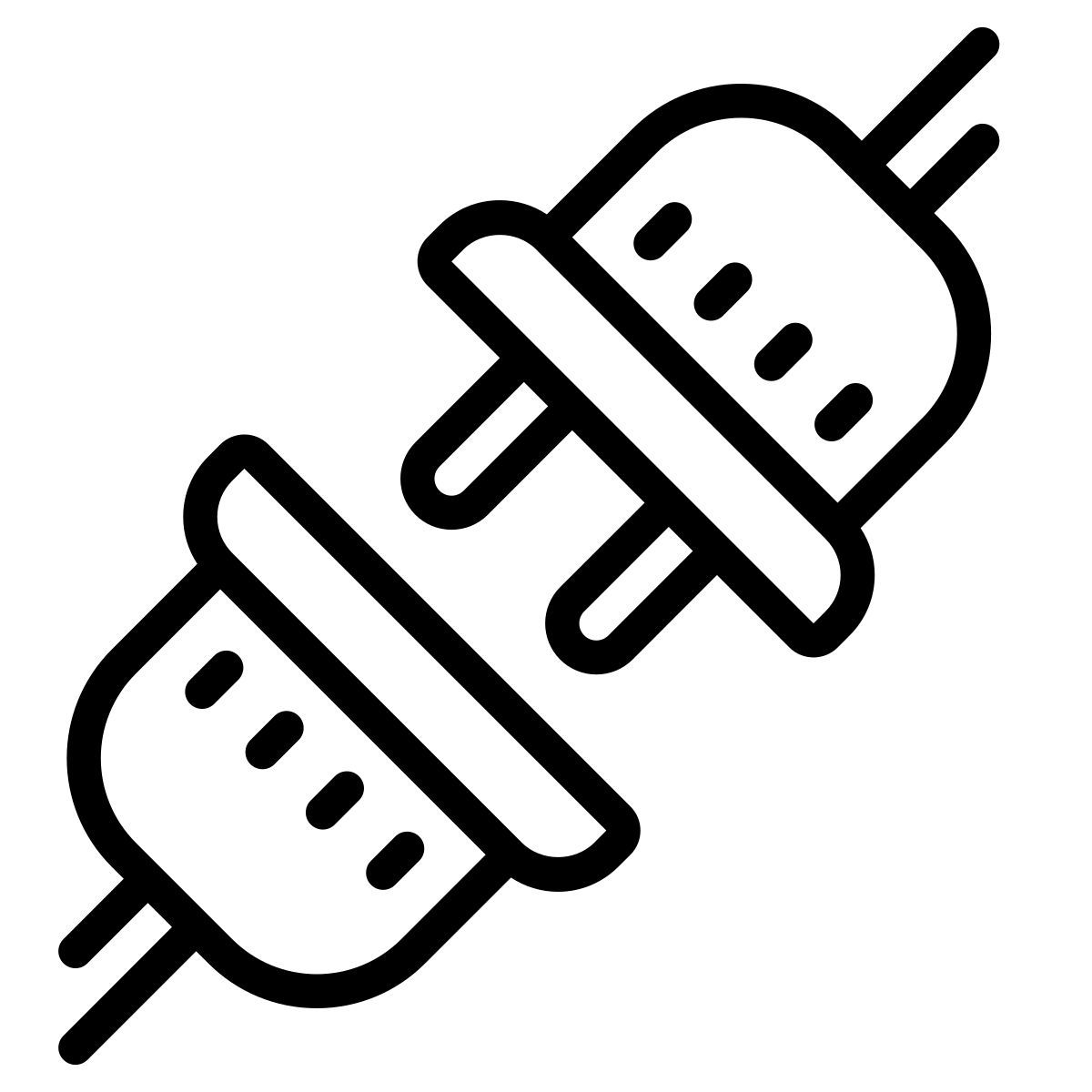 cute outline style disconnected icon