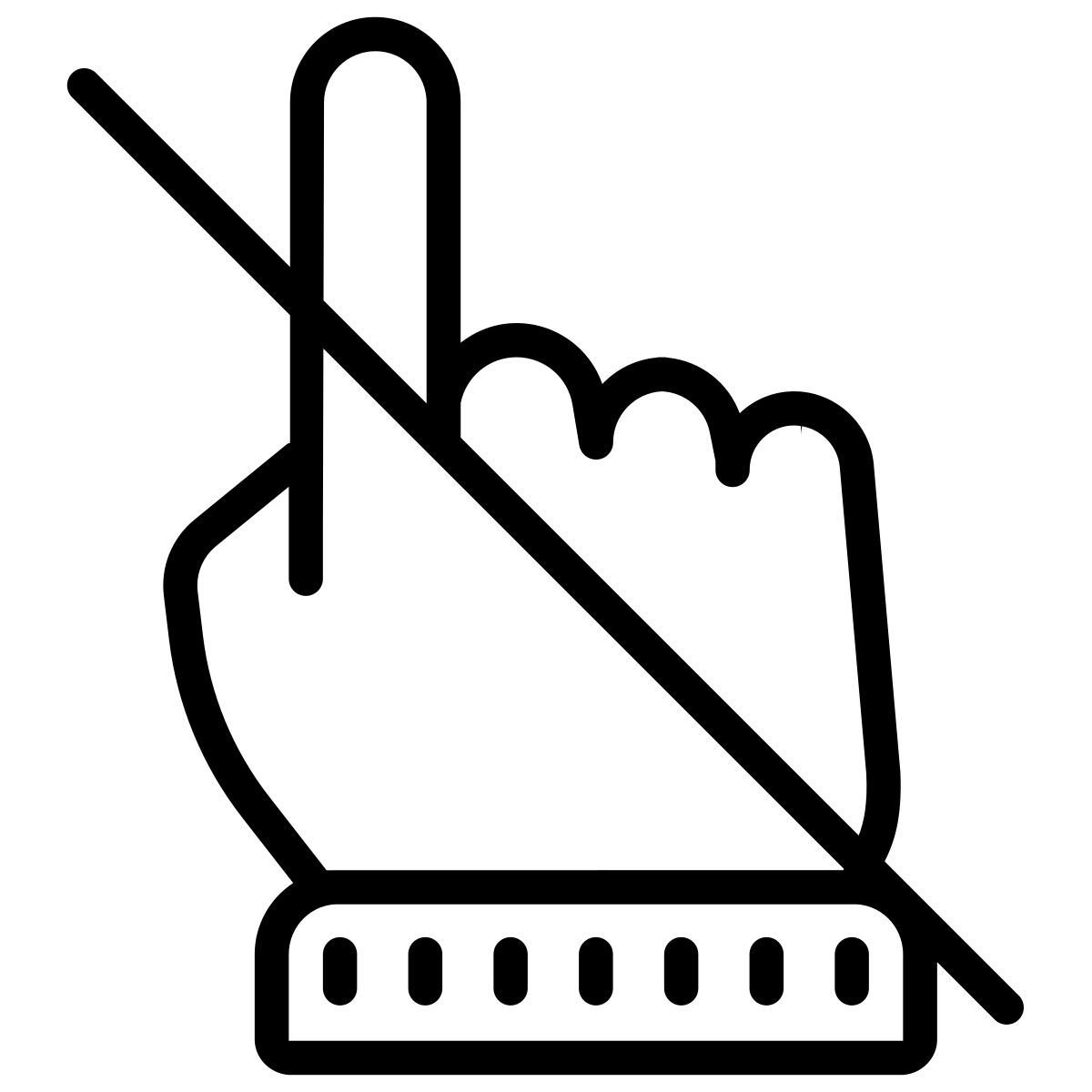 cute outline style do not touch icon