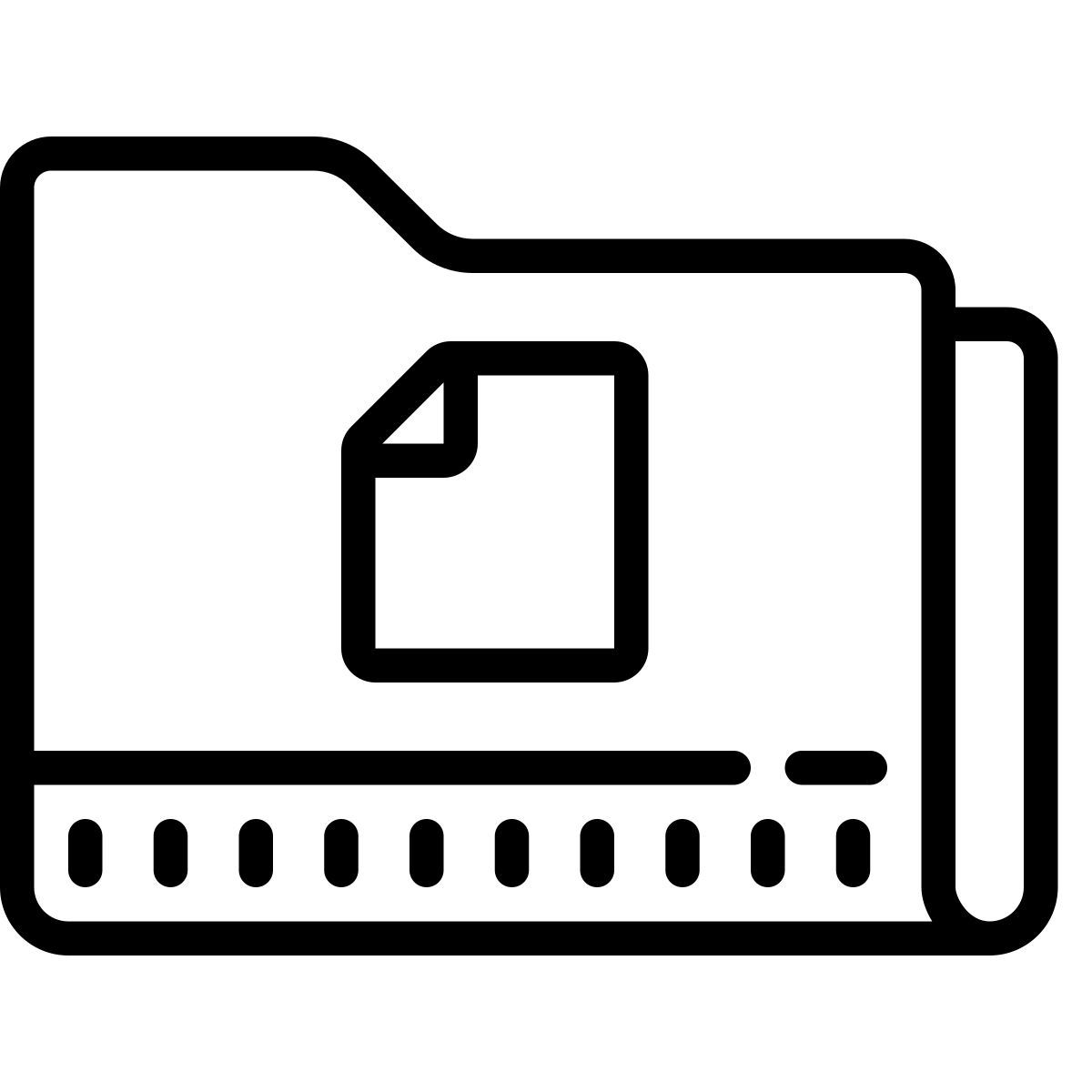 cute outline style carpeta de documentos icon