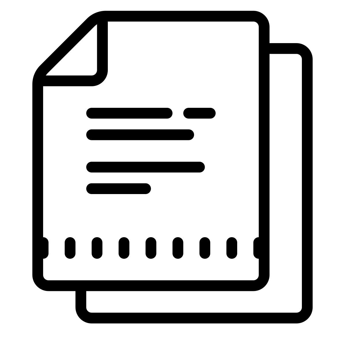 cute outline style documents icon