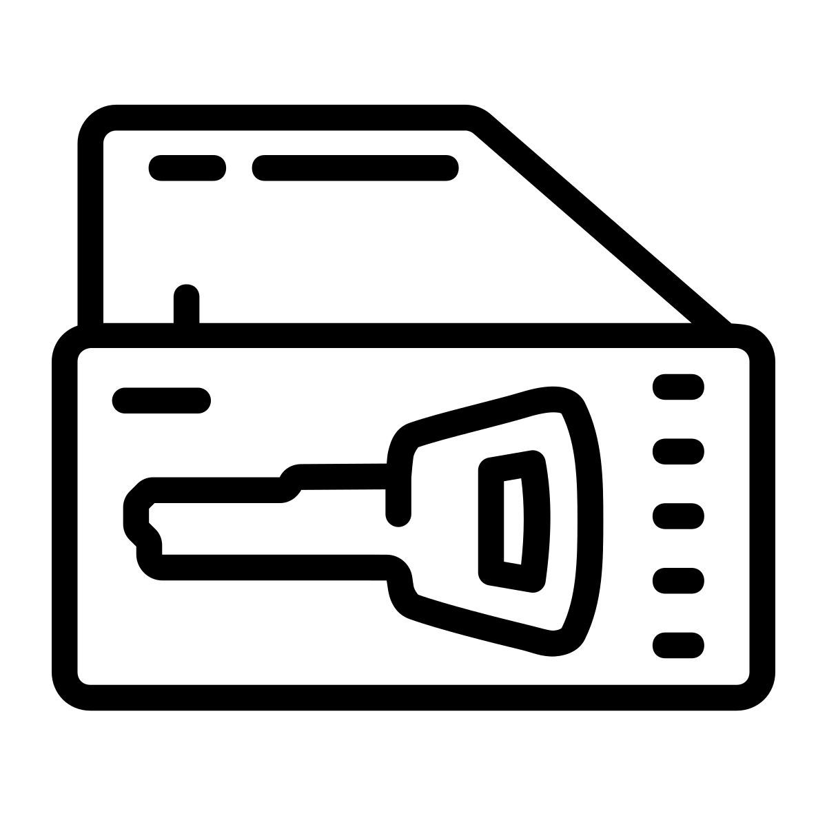 cute outline style 门锁 icon