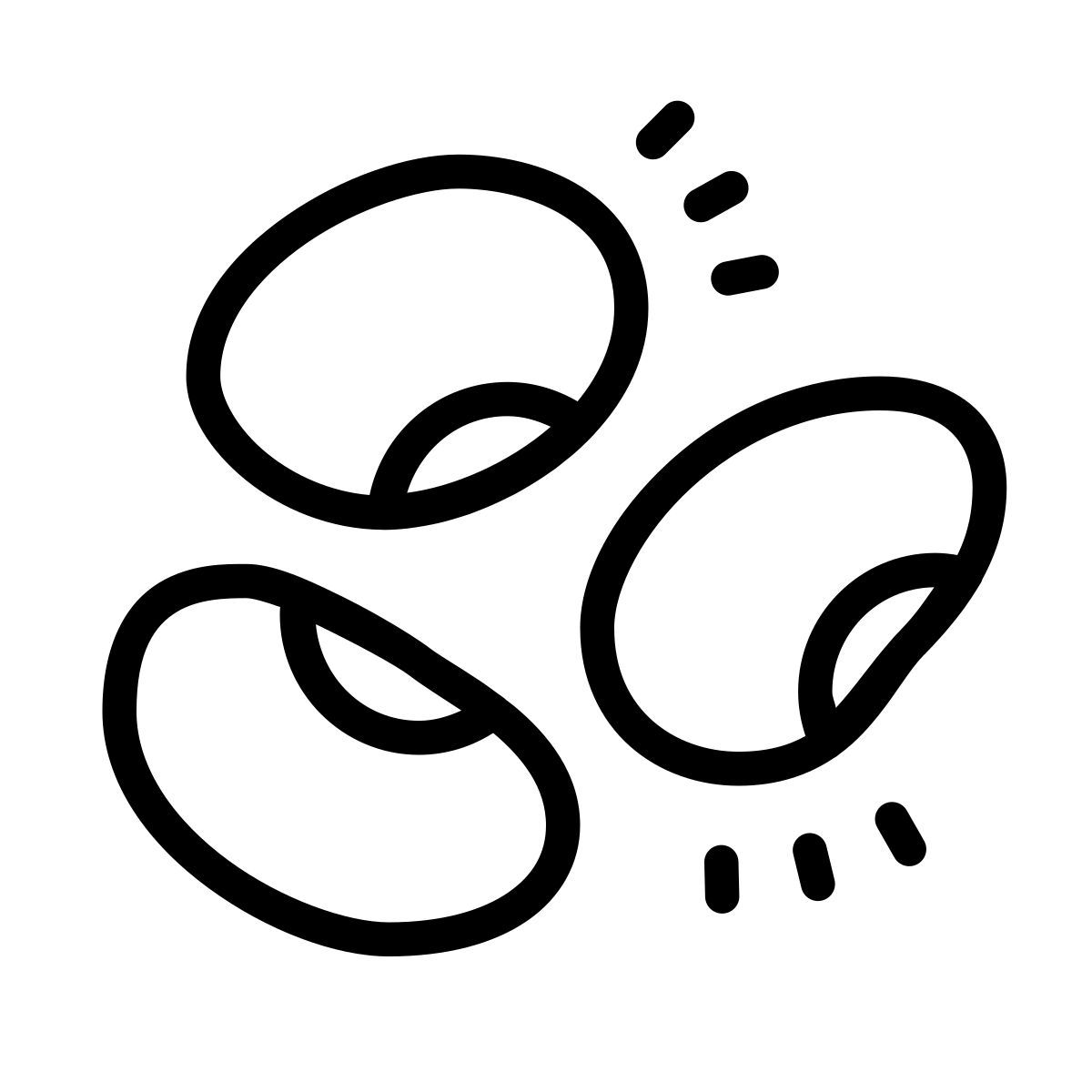 cute outline style fagioli di soia icon