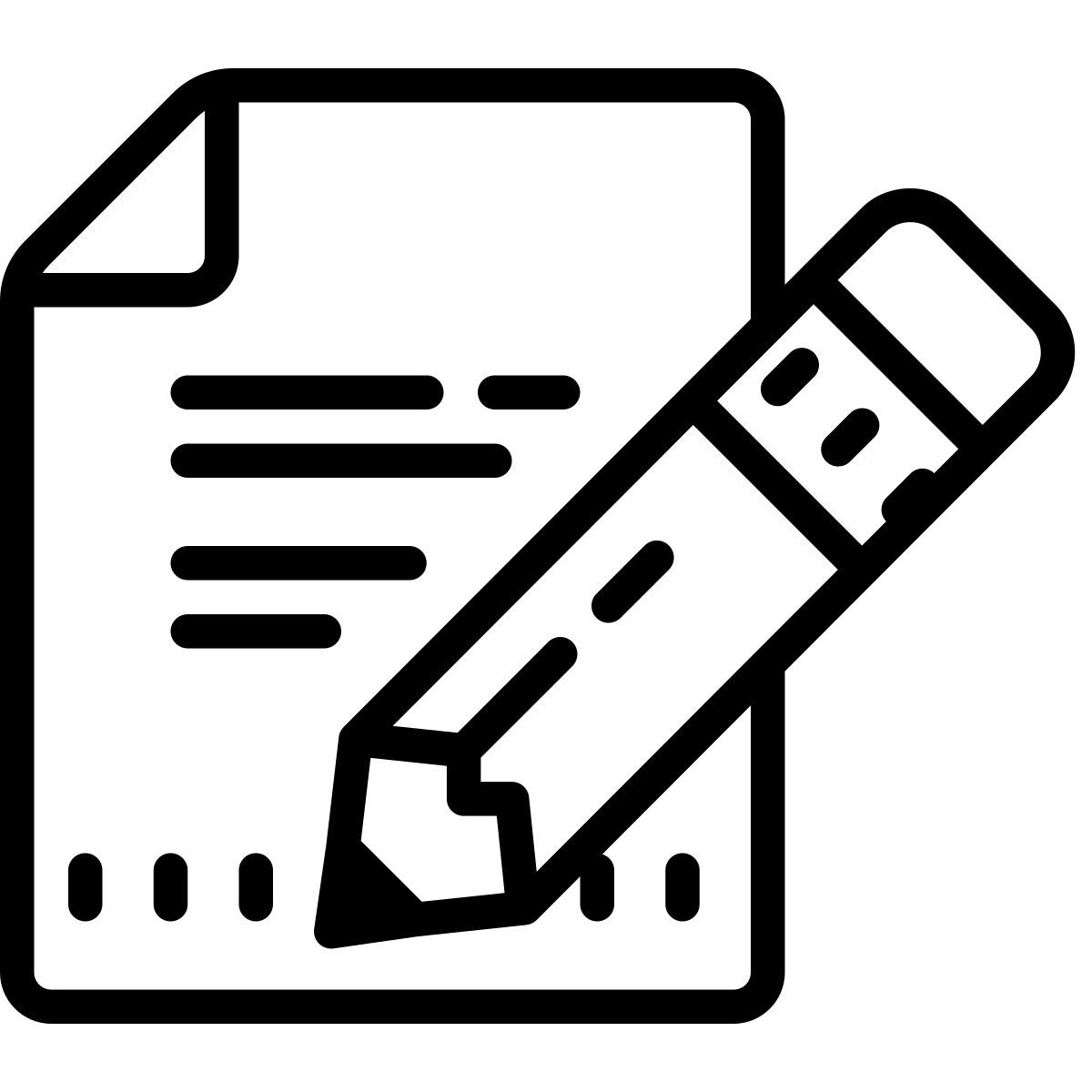 cute outline style edit file icon