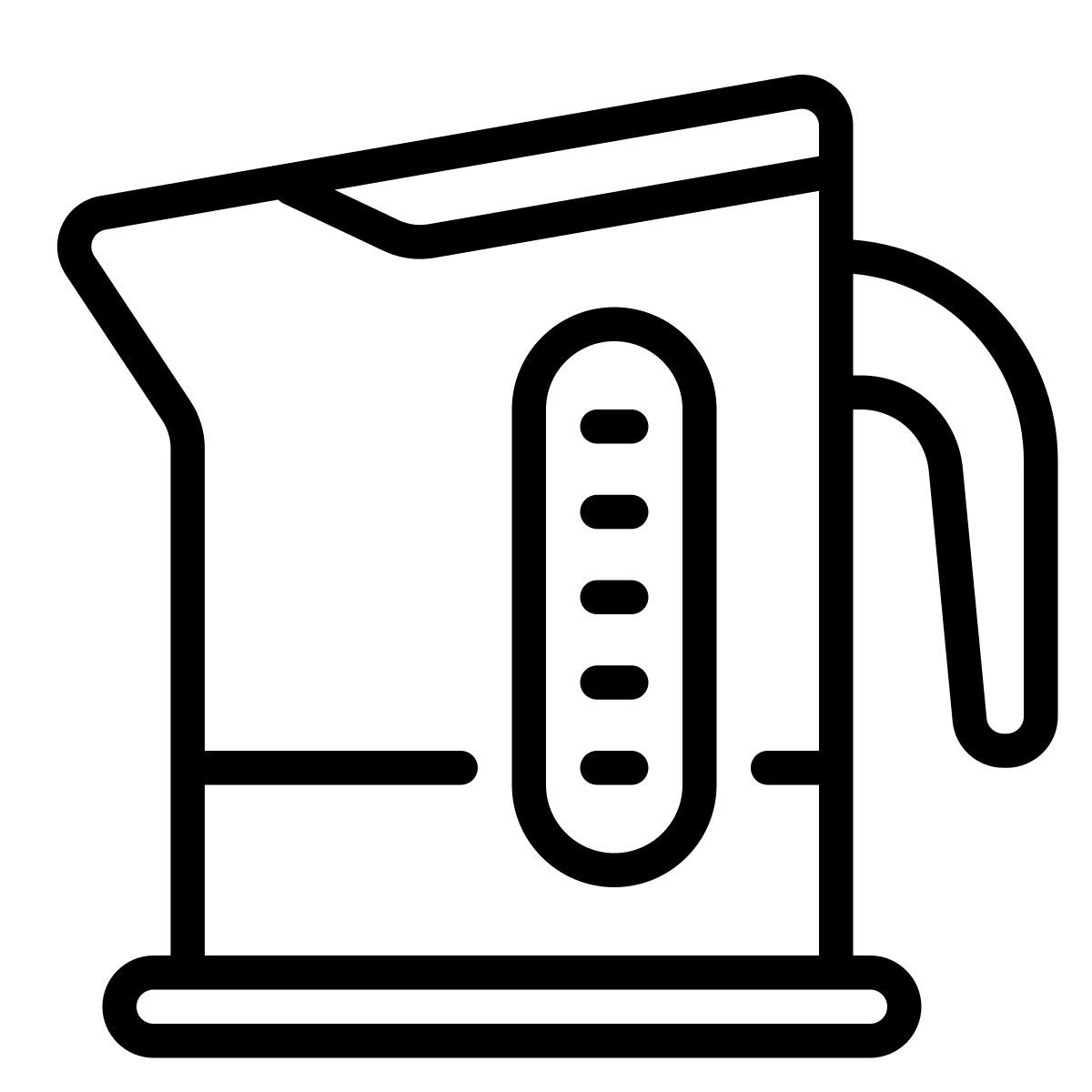 cute outline style electric teapot icon