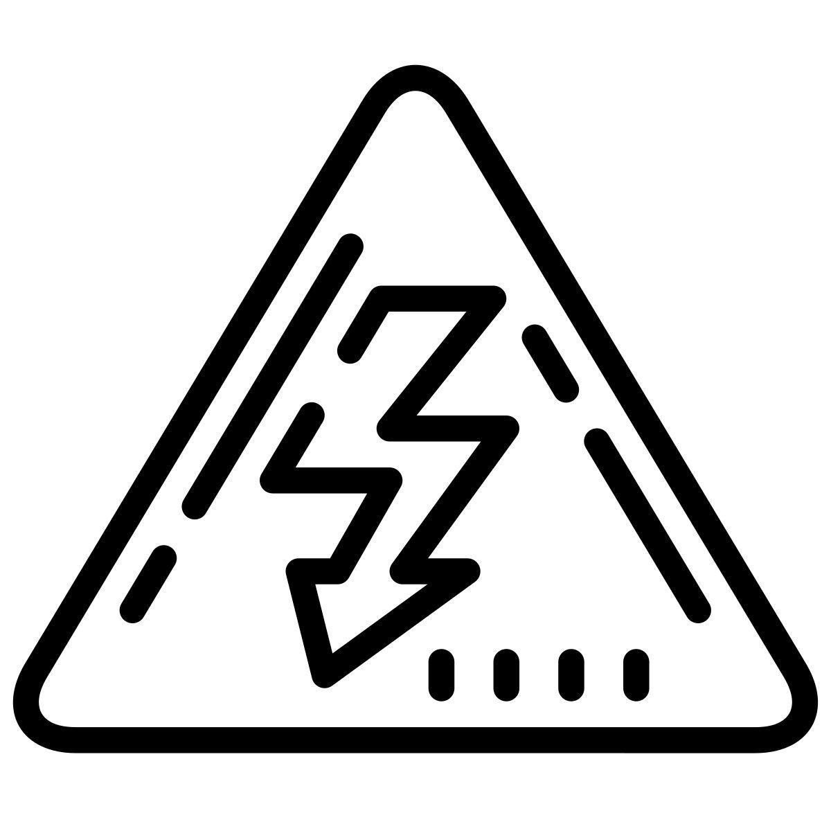 cute outline style peligro de electricidad icon