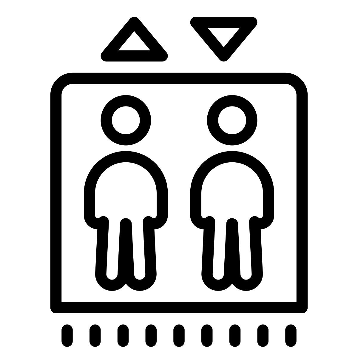 cute outline style 电梯 icon