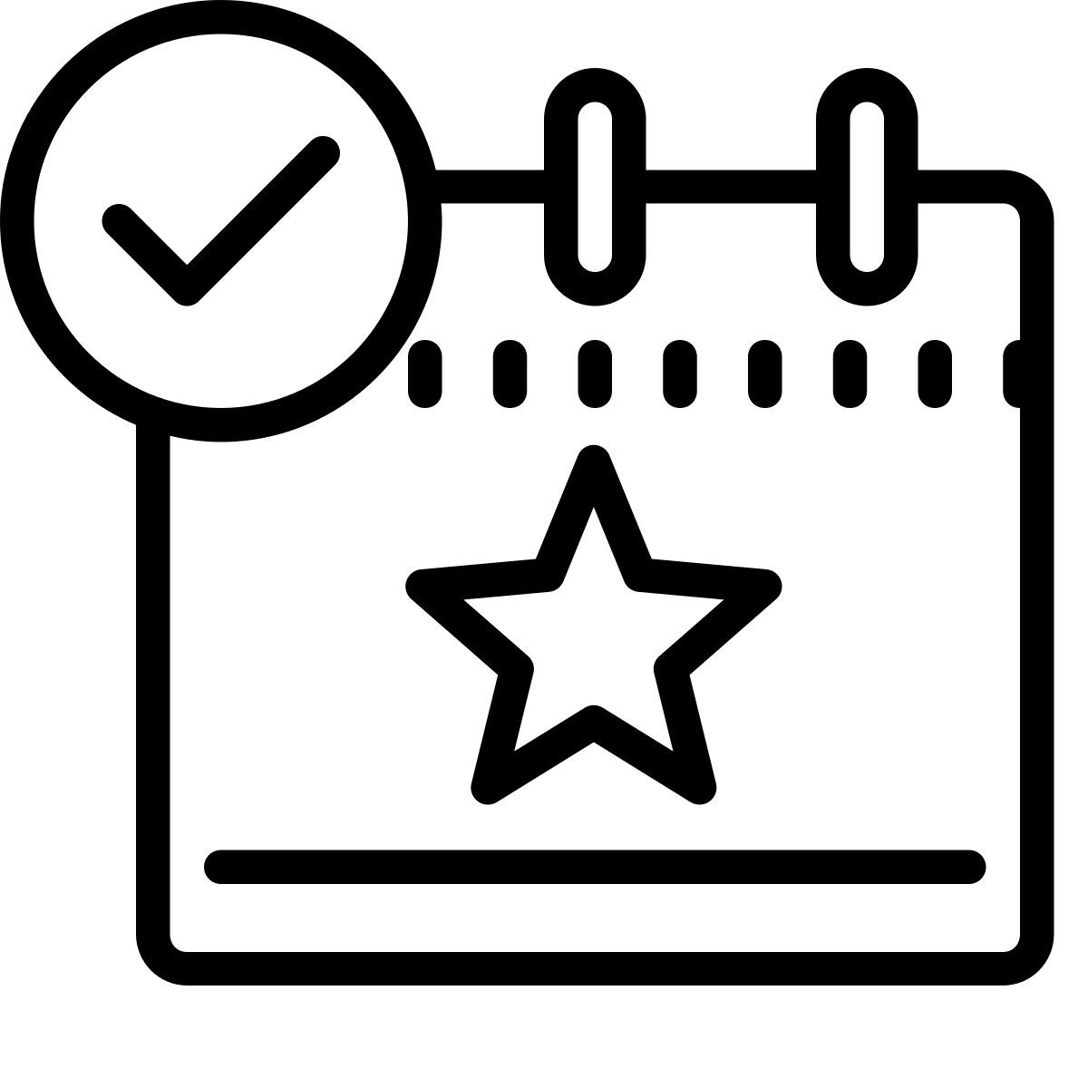 cute outline style evento aceptado icon