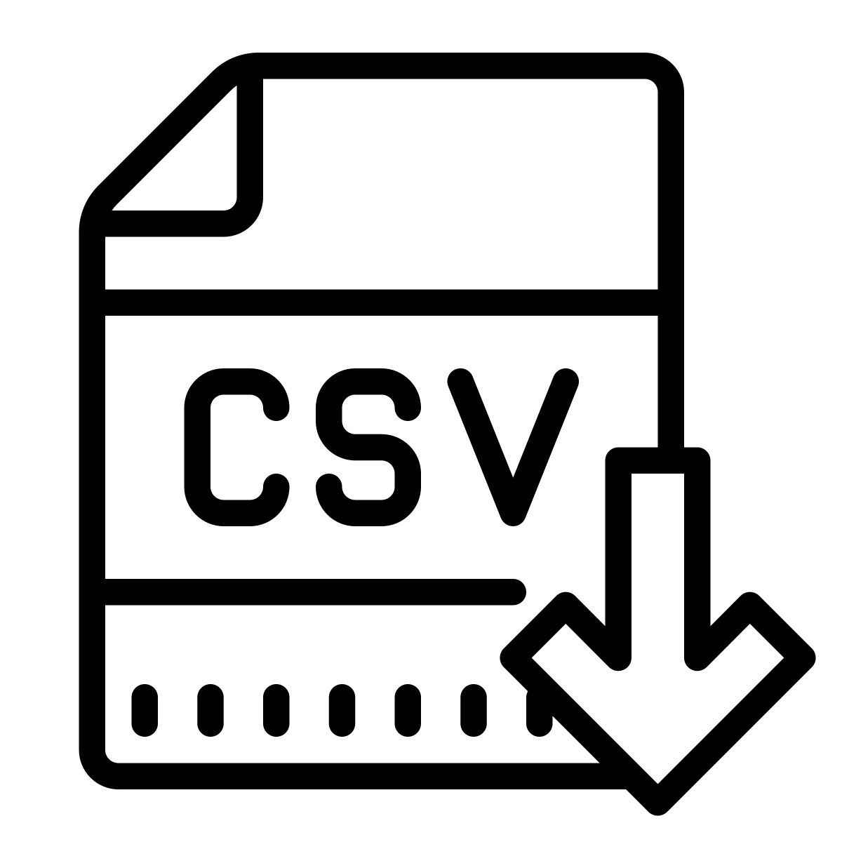 cute outline style export csv icon