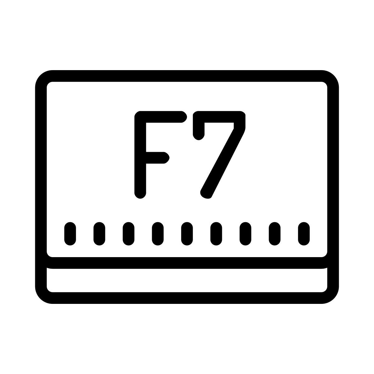 cute outline style touche f7 icon