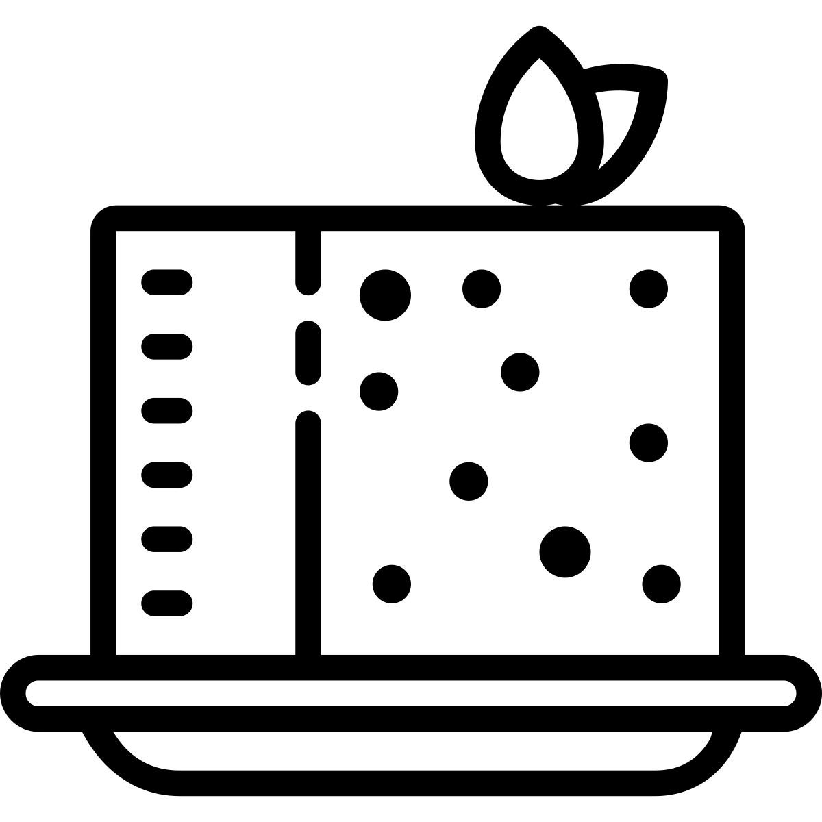 cute outline style 紧实豆腐 icon