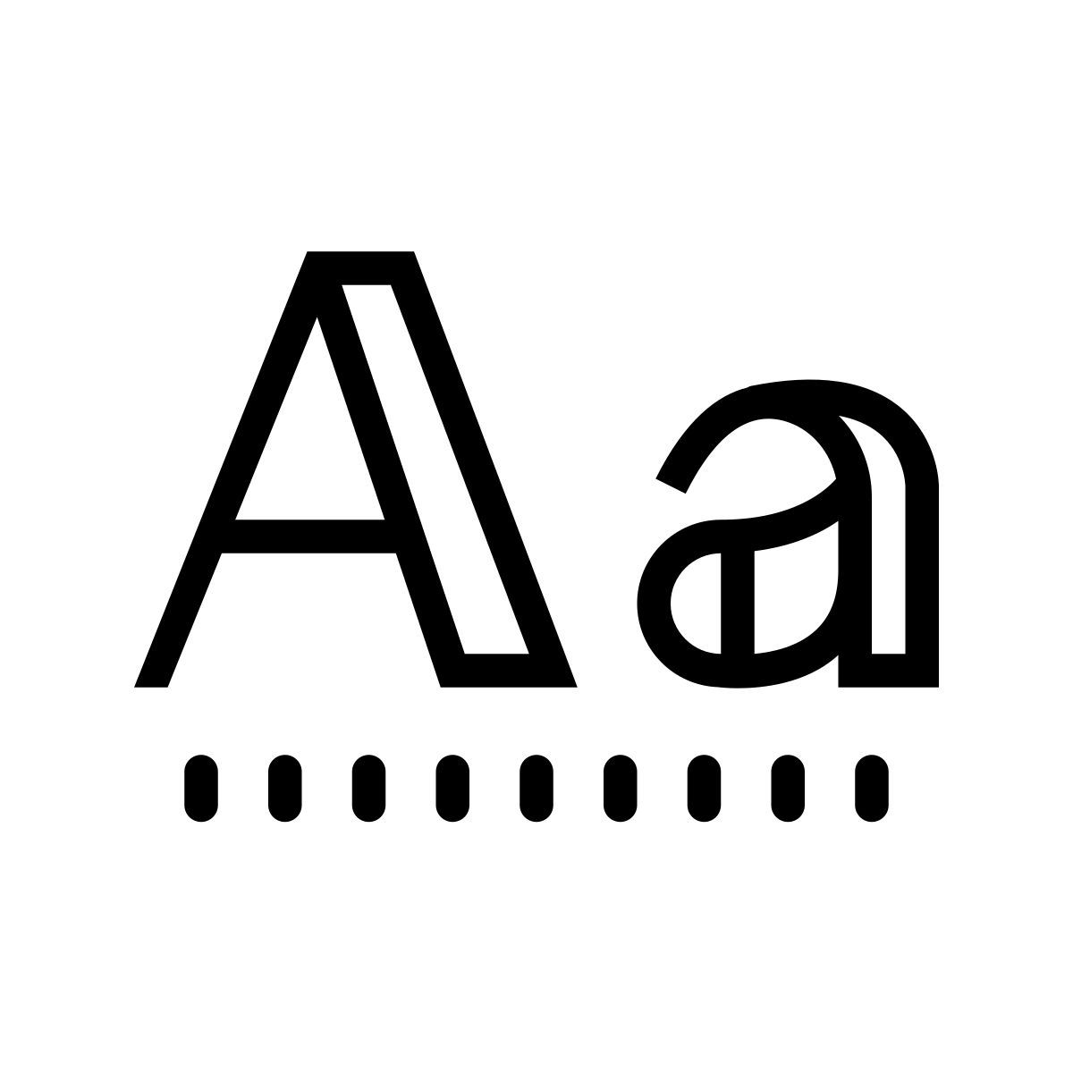 cute outline style 字体应用程序 icon