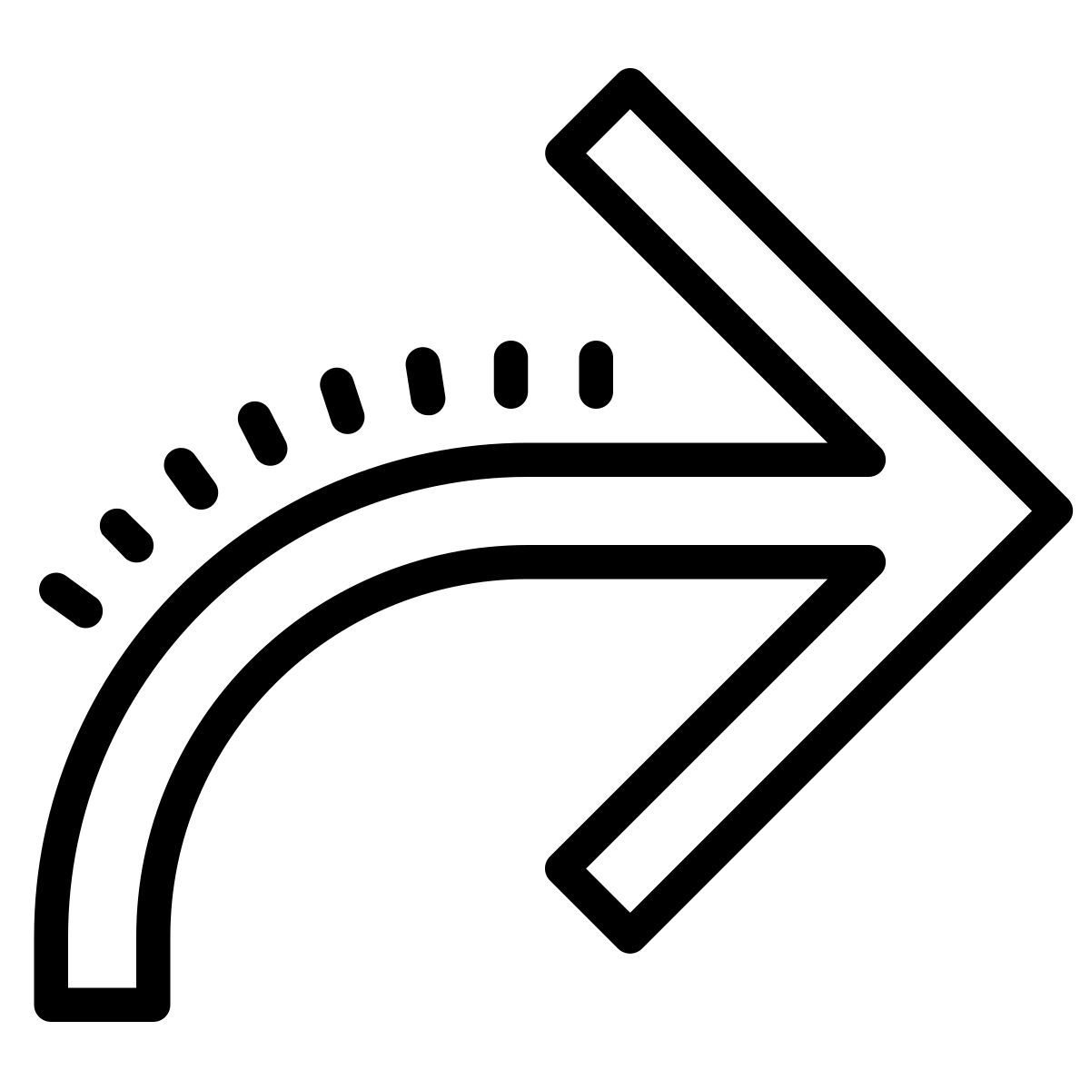 cute outline style 前进箭头 icon