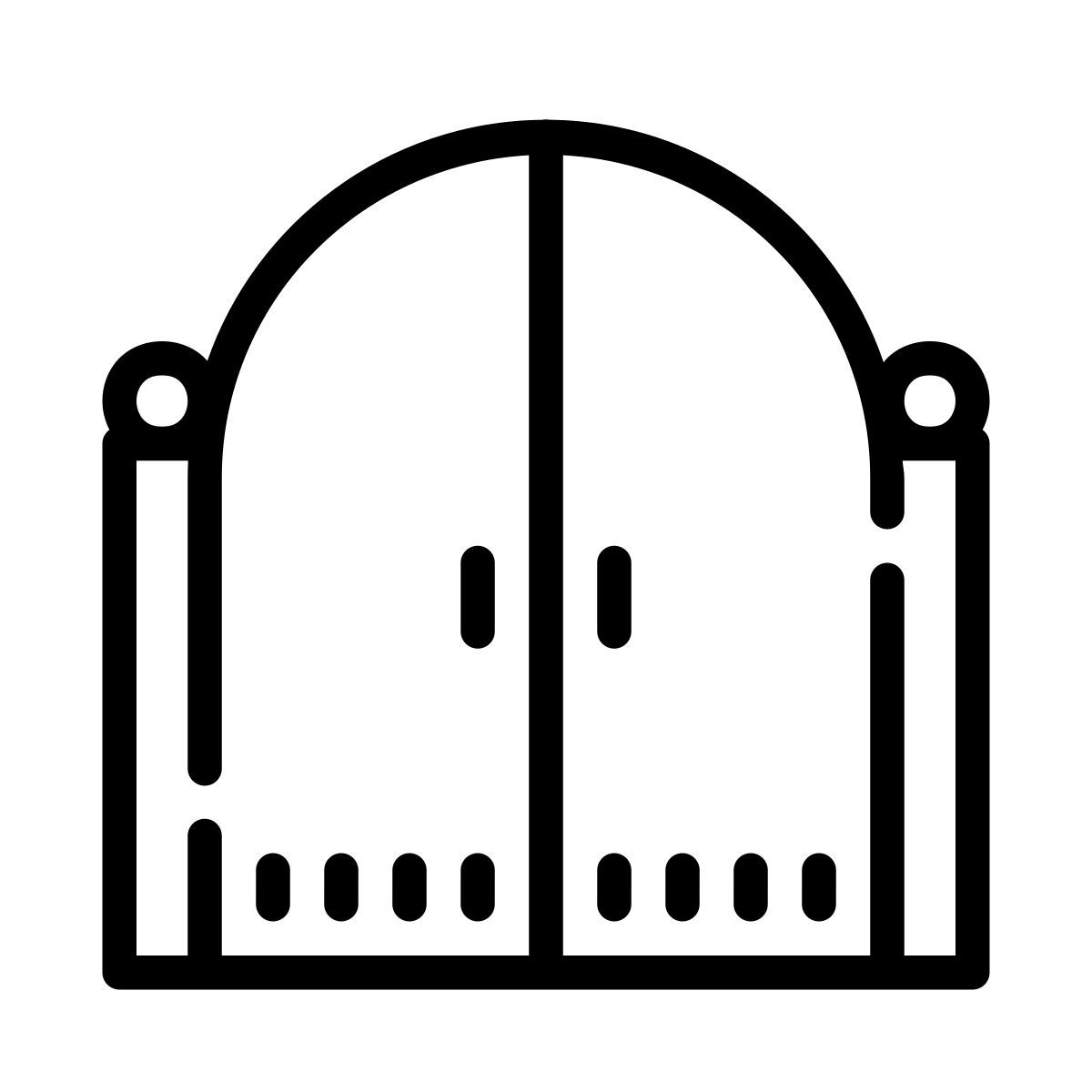 cute outline style clôture icon