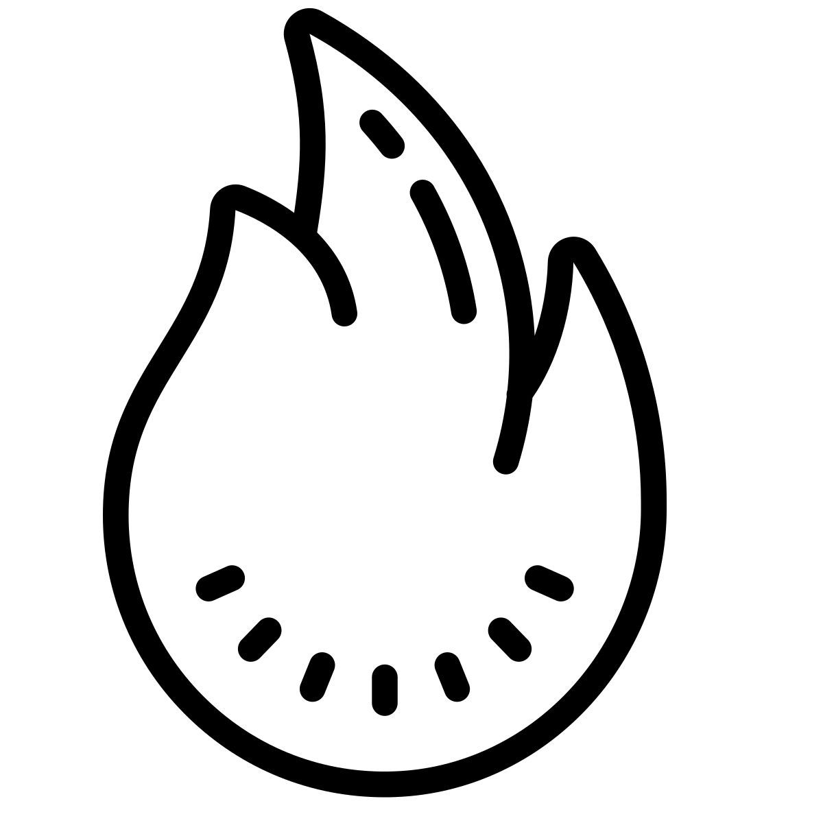 cute outline style gás icon